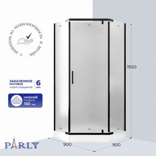 Душевой уголок с поддоном PARLY ZPE911BF (90х90х192)